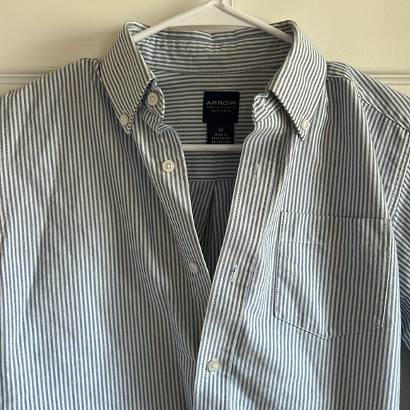 Arrow Boys Blue Striped Shirt - Picture 2 of 3